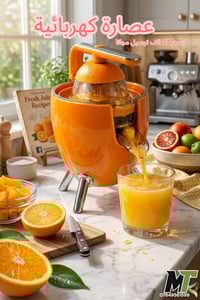 �💛 عصير طازج بدون تعب!  عصارة قوية 300 واط تعطيك كل قطرة من الحمضيات 🍋...