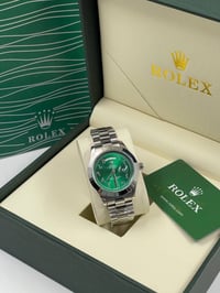 رولكس • المينا الأخضر • سوار معدني