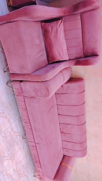 كنبة بيج • كنبة وردي ٥مقاعد • نظيف جداً