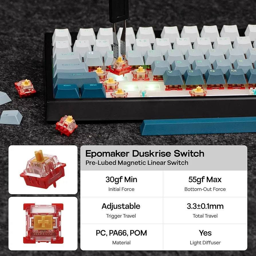 سلام عليكم
Epomaker g84 he

8k pulling
Hall effect
لون اسود
جديد
سعر 60 الف 🔓


**إذا كنت صاحب هذا الإعلان وتريد حذفه لأي سبب، رجاءا أرسل رسالة إلى الدعم الفني**
