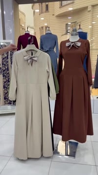 فستان كلوش • دابل تركي • مقاسات ٣٨-٤٨