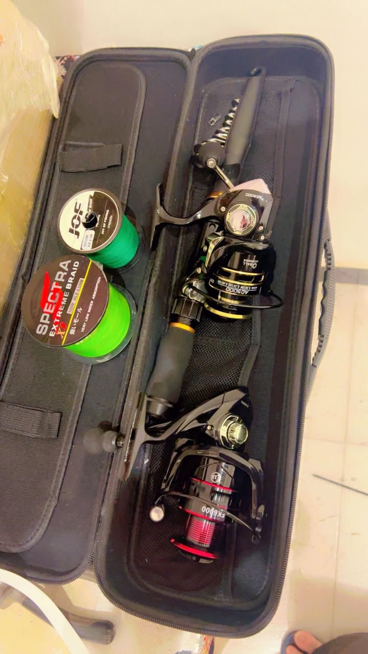 السلام عليكم حقيبة صيد تتكون من سبنر طوله 230 و2 مكاين صيدوحدة 6000 تلاف والثانية 5000وبكرتين خيط وحدة 10تلاف والثانية 4 تلاف  للتواصل *********** واتساب اواتصال مكاني بغداد البنوك يوجد خدمة توصيل
