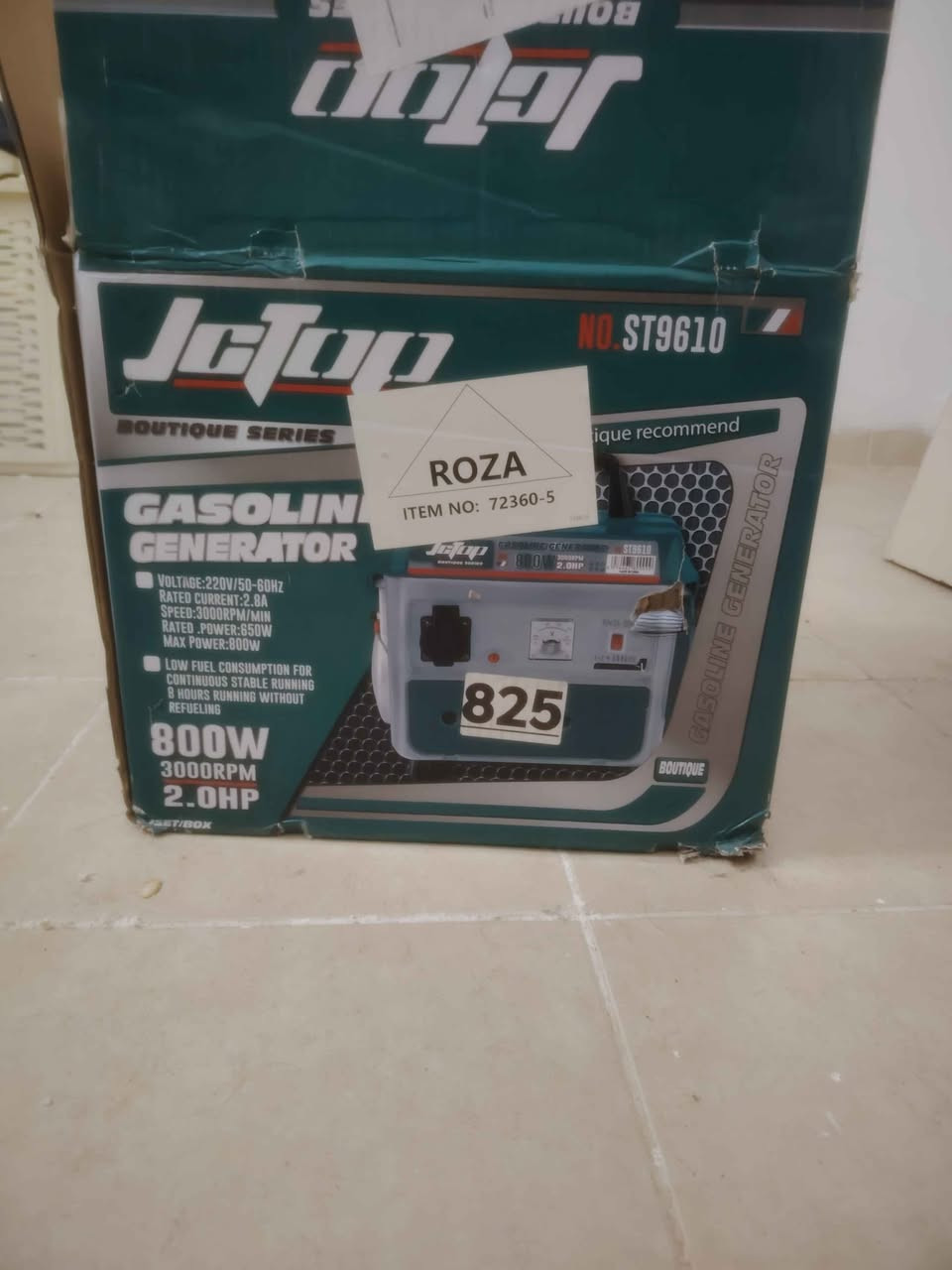 مولدة jctop باله اوربي – جديدة كليًا (غير مستعملة)
للبيع مولدة كهرباء 800 واط بحالة صفر، لم تُستخدم نهائيًا.
المواصفات:
محرك : 80cc
ربل مقاوم للاهتزاز
صالنصه كاتم 
القدرة: 800W
الجهد: 220V
الامبير: ٥ امبير حقيقي
محرك قوي 2.0 حصان
سرعة دوران 3000 RPM
تعمل على البنزين والزيت
مقياس فولت مدمج
حجم صغير وسهلة الحمل
استهلاك وقود اقتصادي
مناسبة لـ: 🏠 البيت
🛒 المحلات الصغيرة
🧳 السفر والرحلات
⚠️ الطوارئ وانقطاع الكهرباء
📦 الحالة: جديدة كليًا – غير مستعملة
📍 المكان: (اربيل)
📞 للاتصال / واتساب: (*********** ) أربيل, العراق
