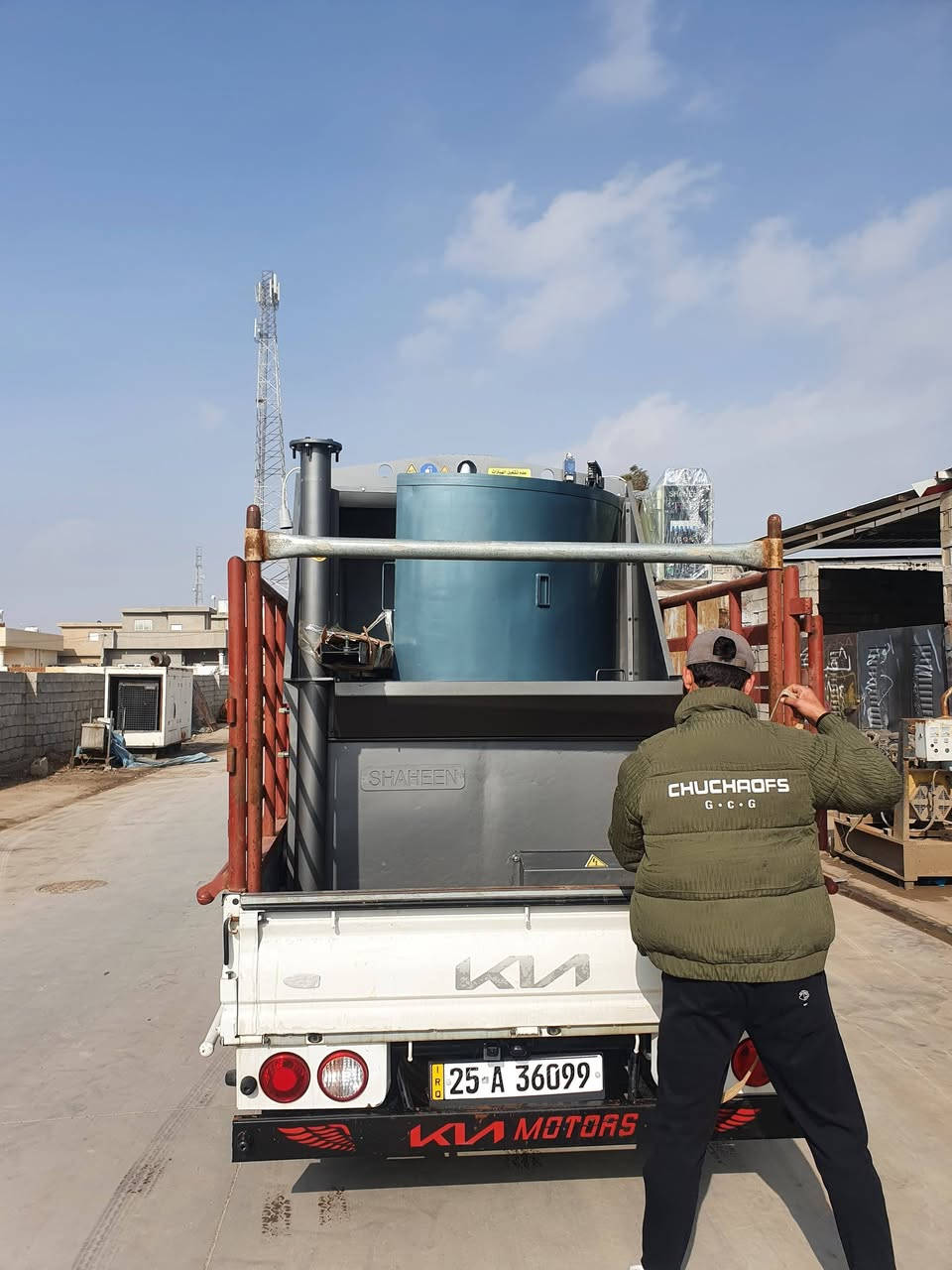 بسم الله الرحمن الرحيم
ماكنة غسل اجزاء المحركات باحجام مختلفه بالماء الحار ومسحوق باودر مزيل الزيوت تصنیع محلي حسب الطلب العنوان كركوك داقوق للاستفسار اتصال بالرقم ***********
