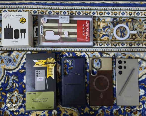 للبيع العملاق s24 ultra
ذاكرة 100 0 الف كيكا
1 تيرا
بقيه المواصفات بالصور
نظافه ١٠٠ ب ١٠٠
مع كامل المحتويات
مع 4 كفرات اصليه  ٣ كفرات منهم ماك سيف 
مع شاحن اصلي سامسونك ٤٥ واط 🔋
الشحن السريع جدآ 
1140
مليون و 140 الف
مكاني بغداد البياع شارع ١٣
متوفر واتساب
*********** بغداد
