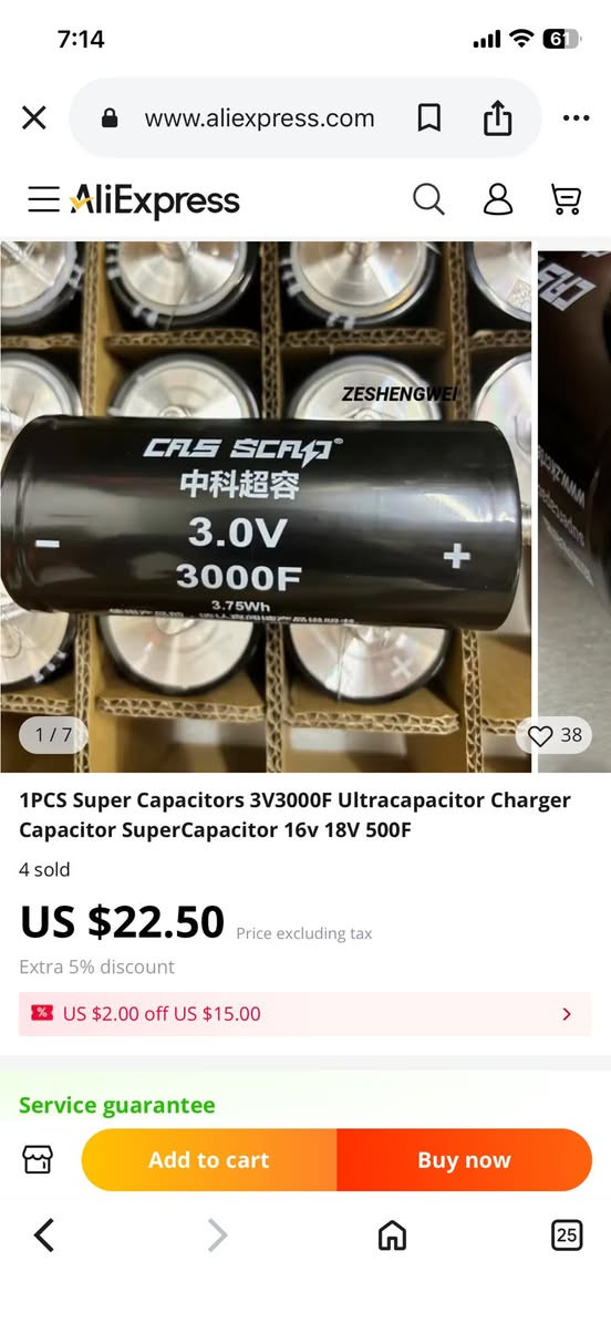 ثلاث قطع متسعات جديد لوك كبس مع القواعد بسعة ٣٠٠٠ فراد ٣.٧٥ واط  و ٣ فولت تفاصيل كلها موضحة بل صور كلهم على اول تم  ب ٥٥ الف شامل التوصيل


**إذا كنت صاحب هذا الإعلان وتريد حذفه لأي سبب، رجاءا أرسل رسالة إلى الدعم الفني**