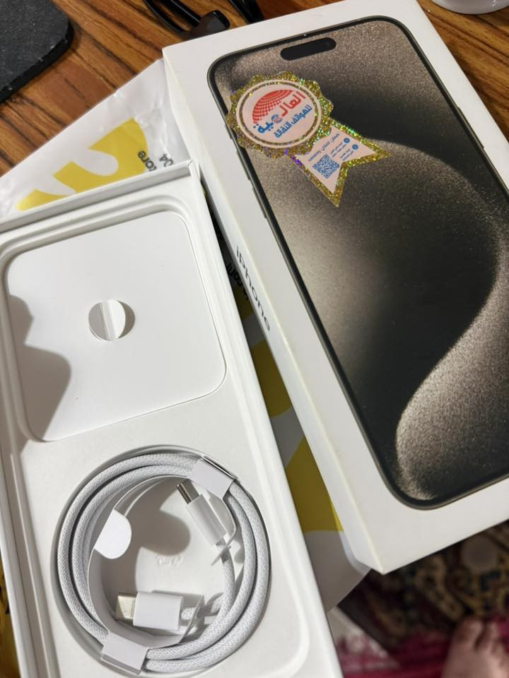 iPhone 15 pro max 💥
🪞ايفون 15 برو ماكس 

🪞ذاكره (256)

🪞البطارية ( 88) 

🪞لون تيتانيوم

🏷️جهاز بلادي ومامفتوح وافحص كدامك الي يعجبك وجهاز مال البيت جناي وشحن مايصرف يمشيك يوم كامل  وبيك خير وتدلل🏷️

🖍️السعر الجهاز ( مليون و 85 الف وبي مجال )🖍️

🤍مكاني كربلاء 🤍
***********
