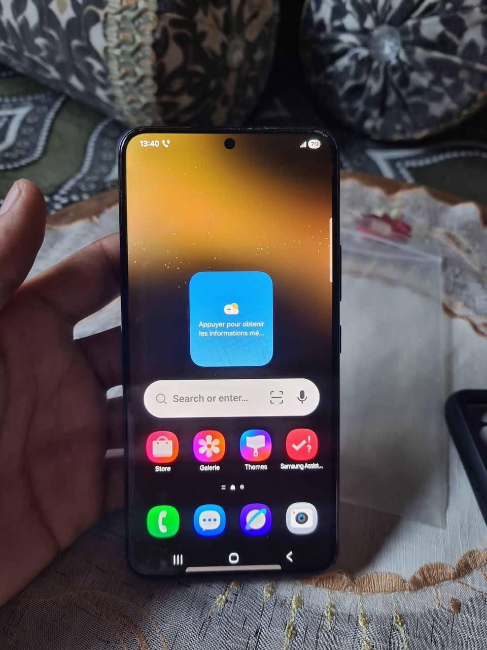 Samsung Galaxy S22 5G Jdid 
Storage 128Gb - Ram 8g
écran: Dynamic AMOLED 2X, 120Hz
Battery: 4500mAh
Camera : 50MP -12MP- 10MP 8K@24fps, 4K@30/60fps
Silfe: 10MP 4K@30/60fps, 1080p@30fps تينجداد, الراشدية


**إذا كنت صاحب هذا الإعلان وتريد حذفه لأي سبب، رجاءا أرسل رسالة إلى الدعم الفني**