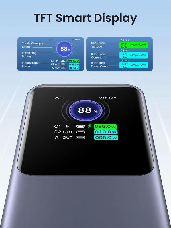 Power Bank UGREEN  200W – 25000mAh،  👇🔥 #ارخص_سعر_بالعراق_95_الف_شامل_التوصيل_بدلا_من 115 المنقذة وقت الشدات من UGREEN   المبدعة 🔋⚡ باور بنك UGREEN 200W – الوحش الحقيقي للشحن السريع! 💼 سعة هائلة | ⚡ قوة جبّارة | 🖥 شاشة TFT ذكية ✨ إذا تدور على باور بنك يشحن لابتوبك وموبايلك بنفس الوقت وبأقصى سرعة… هذا هو الاختيار الصح! 🚀 المواصفات الرئيسية: 🔥 قدرة إجمالية: 200W 🔋 سعة البطارية: 25000mAh – مثالي للسفر والعمل والطلعات 🖥 شاشة TFT ذكية تعرض الجهد، الواط، نسبة الشحن والتفاصيل لحظة بلحظة ⚙️ تقنيات حماية متعددة: ضد الحرارة، ضد الجهد الزائد، ضد التيار العالي 🔌 منافذ الشحن: ⚡ USB-C1: قدرة تصل إلى 140W Max – مناسب للابتوبات (MacBook / Windows) ⚡ USB-C2: قدرة تصل إلى 100W Max – شحن سريع للتابلت والموبايلات 🔵 USB-A: قدرة 22.5W Max – يدعم QC & SCP & FCP 📌 المجموع الكلي للطاقة: 200W موزعة بذكاء بين المنافذ حسب الحاجة 🎁 اللي يجي ويا الجهاز: 🧵 حقيبة Velvet فاخرة للحماية والتنقل ⚡ كيبل USB-C إلى USB-C بقدرة 240W 🔒 جودة UGREEN الأصلية – أداء مضمون وثقة عالية 💼 مناسب لـ: 💻 لابتوبات (MacBook / Lenovo / HP / Dell) 📱 جميع هواتف الأندرويد والآيفون 🎮 نينتندو سويتش 🛠️ الطلعات – الرحلات – السفر – العمل الخارجي 🔥 باور بنك واحد يغنيك عن كل الشواحن! ⚡ سرعة خارقة – قدرة عالية – تصميم أنيق للحجز والاستفسار *********** واتساب يتوفر توصيل جميع المحافظات العزيزة
