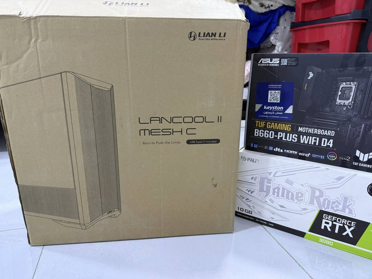 كيس : LANCOOL II MESH C
مذربورد : TUF GAMING B660-PLUS WIFI D4

كارت شاشة : GAME ROCK GTX 3080 10GB

معالج : INTEL CORE I7-12700F

مبرد : GAMMAXX 400K DEEPCOOL

رامات : T-FORCE 16GB 3200 2*8

هارد : M.2 256GB + HARD 1TB

شاشة :AOC 27 INCH 180HZ FAST IPS

ماوس : GLORIOUS MODEL O

كيبورد : REDRAGON ميكانيكي

سماعة : HyperX Cloude II Wired

استعمال شخصي للبيع قيم باليرضي الله
مكاني بغداد الدورة


**إذا كنت صاحب هذا الإعلان وتريد حذفه لأي سبب، رجاءا أرسل رسالة إلى الدعم الفني**