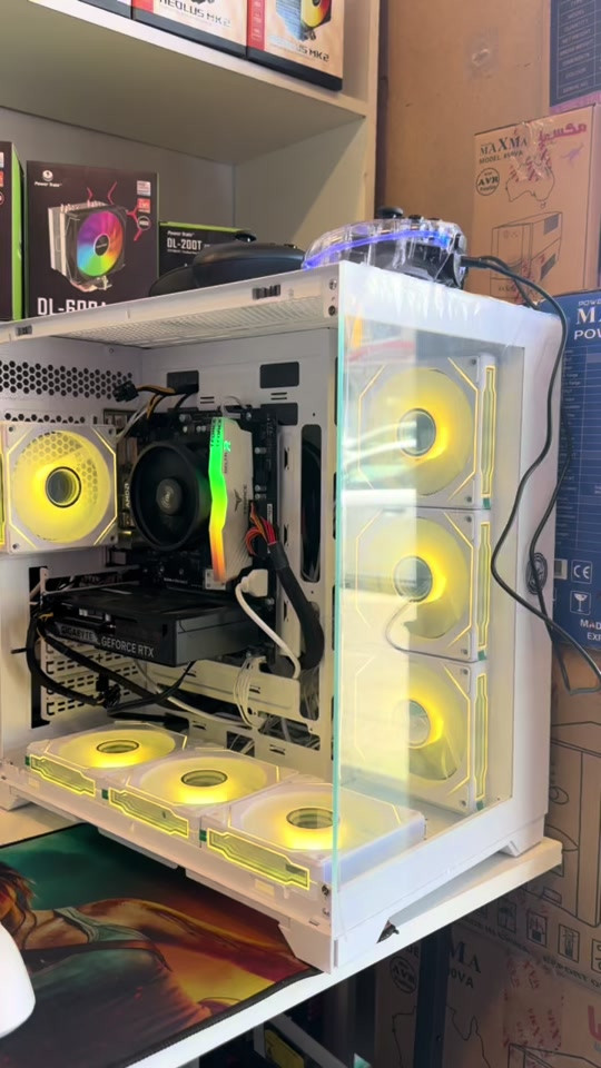 R5 5500 B450m Ram 16gb Ssd 512gb Psu 750w case herogear 7fan Rtx 5060 8gb 1,300,000 العنوان بغداد السيدية شارع المركز للتواصل: *********** *********** #pcgaming #العراق #حاسبات #تجميعات #بغداد 
