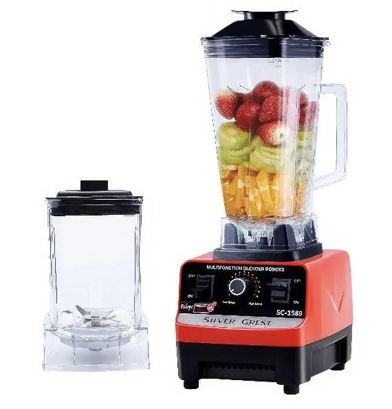 المميزات:
ضمان 6 شهور ضد عيوب الصناعة
بييجي بسعة كبيرة يعني هتعملي كمية كبيرة من العصير في وقت واحد
كمان معاه مطحنة 600 مل ضد الكسر
هتقدري تفرمي فيه  اللحوم وتطحني التوابل والمكسرات.
كمان تقدري تطحني فيه الثلج والفواكه عشان تستمتعي بأحلى سموزي.
الموتور نحاس  وفيه 2 مروحة تبريد.
بييجي بمحرك قوي جداً  450 واط.
فيه ١٥ درجة سرعة مختلفة.
كمان الشفرات من الاستانلس ستيل مع قاعدة ستانلس.
الشفشق مصنوع من مادة البولي كربونات يعني غير قابل للكسر وهيعيش معاكي فترة طويلة.
كمان في زر تربو وده بيخليكي ترفعي السرعة لضعفها مباشرة.
تقدري تطحني فيه الثلج بكل سهولة
الخلاط سهل الفك والتنطيف.
كمان بييجي بقاعدة ثابته بحماية ضد الإنزلاق.
المواصفات:
المادة: استانليس ستيل.
القوة الكهربائية: 4500 واط.
فولت الكهرباء : 220 -240  فولت 50 - 60 هيرتز.
اللون: عشوائي. السعر 45 الف والتوصيل مجانا لكافت محافظات العراق يمكنكم التواصل معي داخل الصفحه او على الواتساب ***********

