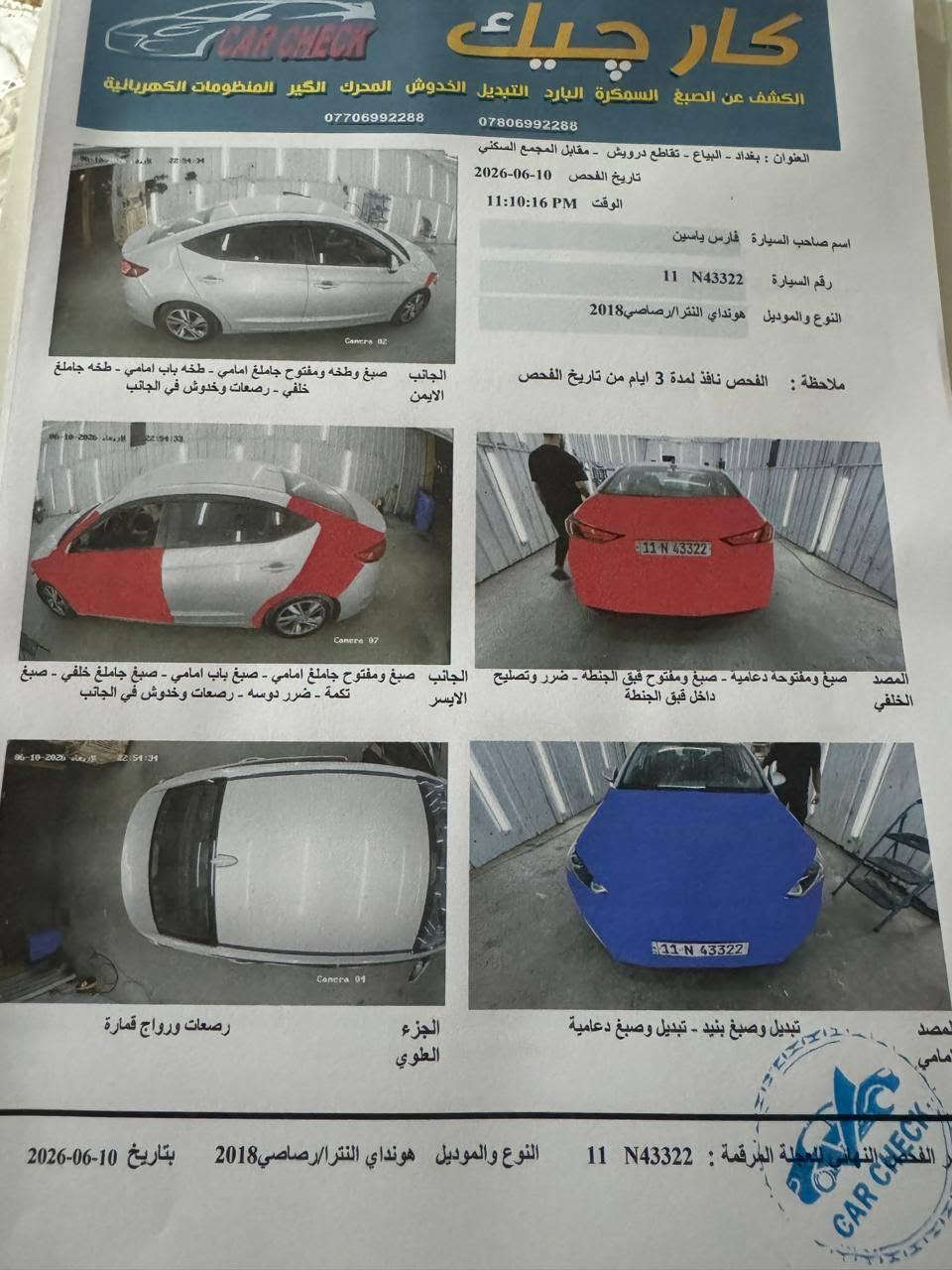 سلام عليكم. النترا للبيع وارد امريكي بيه 5قطع صبغ سونار مرفق بل منشور بغداد بسمي موديل 2018مكاني بغداد الكرخ السعر 113بيه مجال ***********
