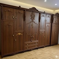 جمال اللون البندقي والعسلي غرف صاج نجاره درجه اولى شغل تسكام ثقيل السع...