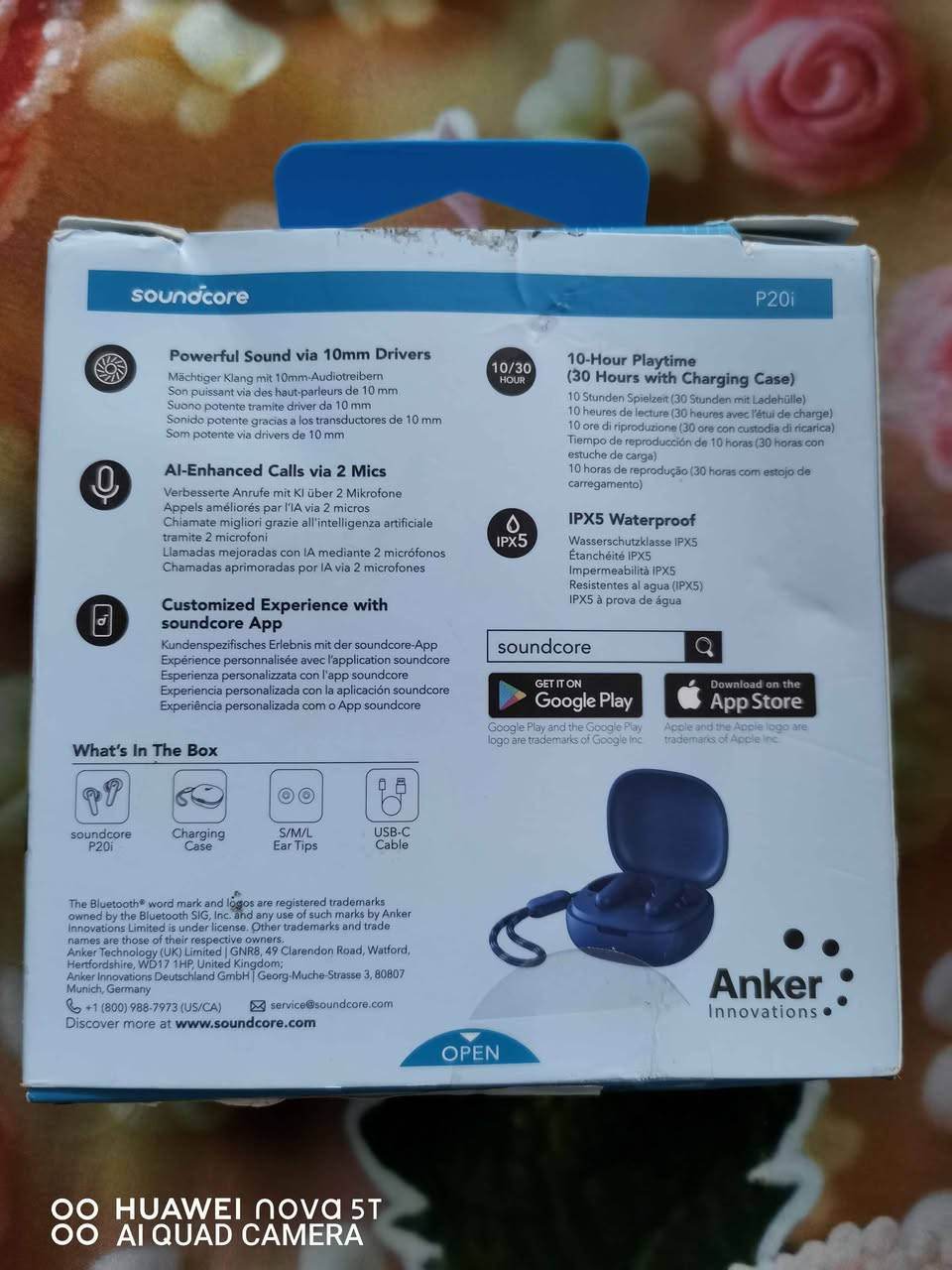 #ايربود #أصلية من نوع Anker Soundcore P20i بلون أزرق.
#السعر 20 الف فقط

 * تتميز بوقت تشغيل يصل إلى 30 ساعة.
* تحتوي على ميزة مقاومة الماء بمعيار IPX5 لحمايتها من العرق ورذاذ الماء.
* تتميز السماعة بمحركات صوت 10 مم لتوفير تجربة صوت باس (Bass) قوي وعميق.
* تتضمن 22 وضعًا مُعدلًا مسبقًا للصوت (EQs) لتخصيص تجربتك الصوتية عبر التطبيق. بغداد, العراق


**إذا كنت صاحب هذا الإعلان وتريد حذفه لأي سبب، رجاءا أرسل رسالة إلى الدعم الفني**