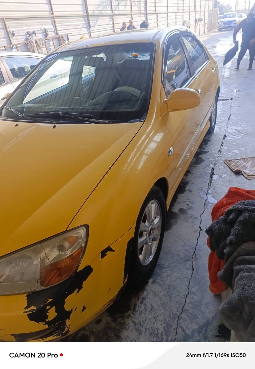 سلام عليكم سياره سيراتو خليجي موديل 7   تاكسي مصفره غرامات هيئه كير محرك تخم تاير بحاله جيده الحداديه جديده التبريد فول كاعيه جلد ودوشمه جديده ورقم انكليزي بااسمي مكانه كربلاء السعر 67وبيه مجال بسيط ***********
