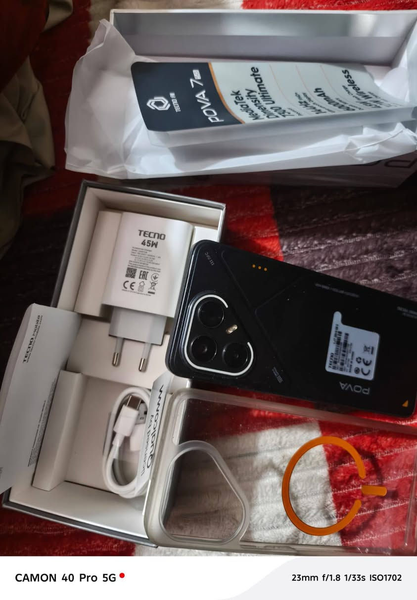 سلام عليكم جهاز اللبيع TECNO POVA 7 5G
جهاز كامل ملحقات مستخدم قليل بوبجي 90فريم سعر خاص 
*********** واتساب فقط
