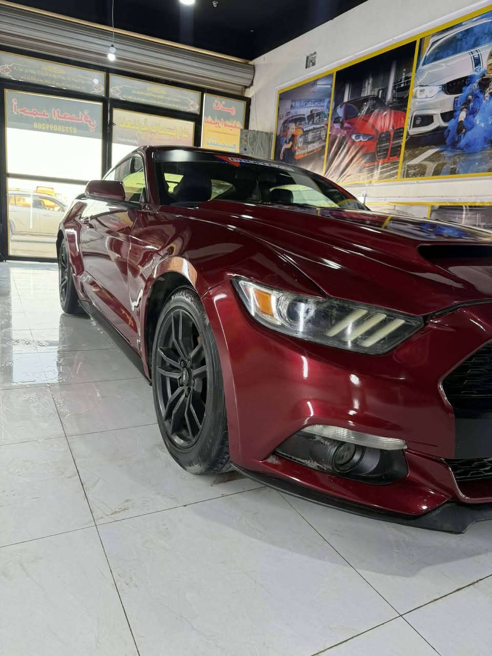 ‏                     
الســـــعر 125 ورقـــه (بيها مجال للشراي )
(موستنك ايكو بوست 2016 )
فول مواصفات: 

گير ومحــرك مكفول
تبريد ثلج 
تشـــغيل عن بُــــعدْ
شاشة الوكالة 
كاميرا 
 حساسات
داخلية إضاءة 7 ألـوان
رادار 
إشارة ترحيب صوتي وضوئي 
ویل كب بلادك اديشن 

السيارة بيها رش صبغ قطع ابيع احزام 
الحادث: چاملغ  السايق بأمريكا
السيارة مداور ثاني يوم

رقم الاتصــال 👇🏻
***********
