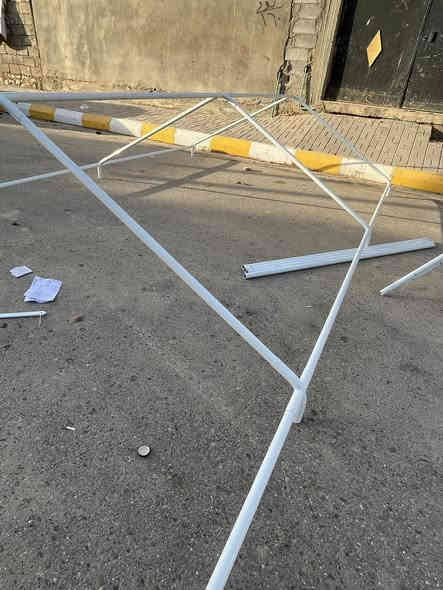 سلام عليكم ورحمة الله وبركاته 
خيمه ٣في٦ سعرها ٢٠٠ بيها مجال بعدها جديده رقم هاتف ***********
