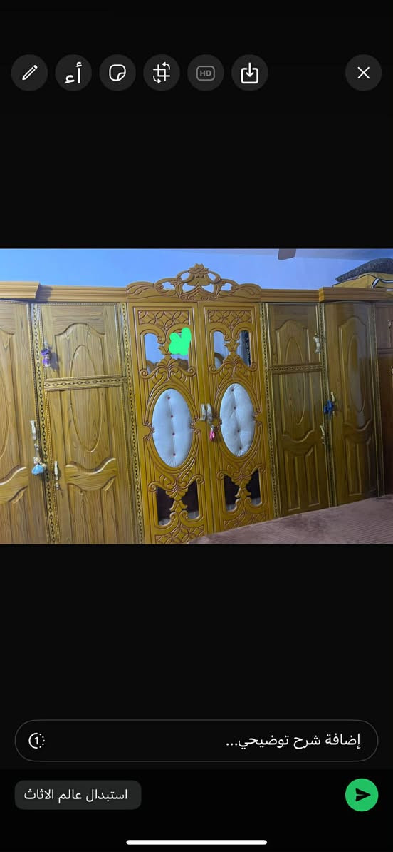سلام عليكم غرفه نوم تسكام ..٦ ابواب الكنتور طابقين 
زاويه ابواب ملحق كومديات غرفه نظيف جدآ..ضرر بسيط بس جسر الجربابيه واحد مكسور ..ب٧٥٠ الف بيه مجال مكان محاويل


**إذا كنت صاحب هذا الإعلان وتريد حذفه لأي سبب، رجاءا أرسل رسالة إلى الدعم الفني**