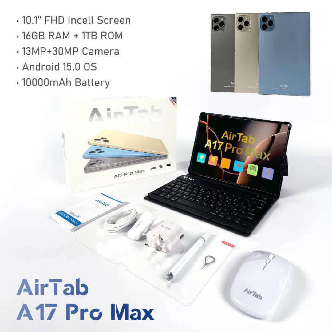 📱✨  #AirTabA17ProMax
📱✨  #AirTabA17ProMax
#للطلب #والاستفسار #مسنجراو #عالرقم0980137108

#نظام_التشغيل: Android 15.0 

#الشاشة: شاشة بحجم 10.1 إنش بدقة FHD وتقنية Incell للحصول على وضوح مذهل وألوان غنية 

#المعالج: معالج MTK6991 (ARM)، يقدم أداء قوي للتطبيقات والألعاب والمهام الثقيلة 

#الذاكرة (RAM): 16 GB لتعدد مهام سلس وسرعة في الانتقال بين التطبيقات 

#التخزين (ROM): 1 TB — سعة ضخمة لتخزين كل ملفاتك وتطبيقاتك دون قلق 

#الكاميرات:

#خلفية بدقة 30 MP 

#أمامية بدقة 13 MP

تصوير واضح وعالي الجودة للصور والفيديوهات 

#البطارية: حوالي 10000 mAh — طاقة تكفي للعرض والمشاهدة والعمل طيلة اليوم 

#دعم_شبكات: يدعم إدخال شريحة (SIM) بالإضافة إلى 5G وWi-Fi للاتصال السريع والمستمر 

#الملحقات_المرفقة:

#لوحة_مفاتيح_مغناطيسية

#ماوس_لاسلكي

#قلم_ذكي (Stylus)

#كابل_شحن USB-C، وشاحن جداري، ودبوس لإخراج الشريحة، وكتيب تعليمات، وغطاء حماية، وواقي شاشة 

#الألوان_المتوفرة: #ذهبي_رمادي_أزرق

#للتواصل_ماسنجر...
#اوع_واتساب0980137108


**إذا كنت صاحب هذا الإعلان وتريد حذفه لأي سبب، رجاءا أرسل رسالة إلى الدعم الفني**