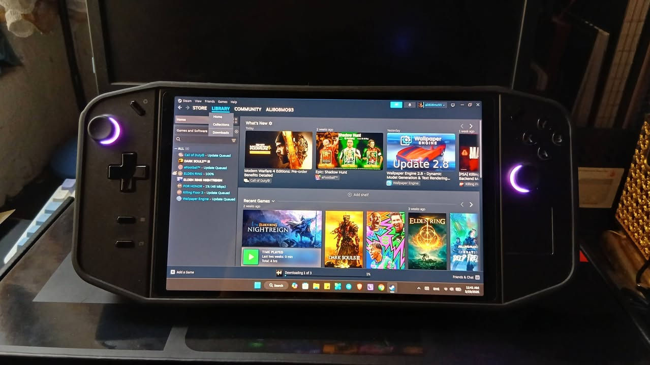 للبيع Lenovo Legion Go
- معالج AMD Ryzen Z1 Extreme
- ذاكرة RAM 16GB
- سعة تخزين 1TB SSD
- شاشة 8.8 إنش QHD+ 144Hz
- نظام Windows 11
- الجهاز نظيف جدًا جدًا وحالته ممتازة، استخدام خفيف وخالي من المشاكل.
جهاز مكفول امنة الله اخو جديد لاشخطه و لا عيب و ولاصيانه و استخدام قليل جداا جداا 
- كامل الملحقات. 
اضفه لزكه شاشه و كفر درع جهاز 

السعر: 900,000 دينار عراقي
بي مجال شي بسيط للشراي 
للمهتمين التواصل على الخاص.


**إذا كنت صاحب هذا الإعلان وتريد حذفه لأي سبب، رجاءا أرسل رسالة إلى الدعم الفني**