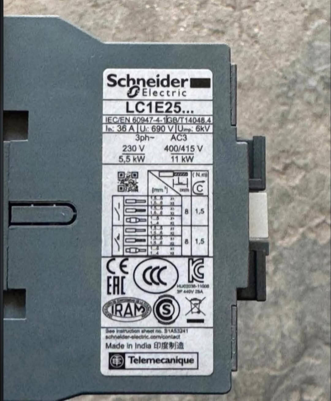 كوندكتر شنايدر أصلي جديد بالباكيت
👈٢٥ /٣٦ أمبير 👈كويل 110 فولت 👉

                               👈٨ ألاف👉

بغداد عكد النصارى 

***********

👈وتوجد خدمه توصيل لكافة ألمحافظات 👉
