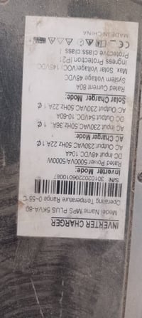 يوجد امفيرتر مال طاقه السعر 150 لايوجد اي عطل بيه تاخذو تسويله فحص ومك...