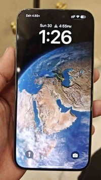 ايفون ١٥ برو ماكس  اللون تيتانيوم ذاكره ٢٦٥ بطاريه ٨٥ الكارتونه ضايعه ...