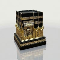 مجسم الكعبة • أسود ذهبي • هدية حج وعمرة