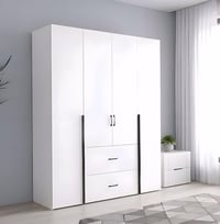 كنتور ٤ باب • خشب MDF ١٦مم • ١٤٠×٢٠٠×٥٥ سم