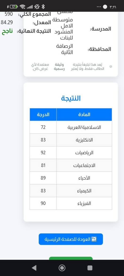 فخوره وسعيده  حصدت ثمار تعبي مع طلبتي طلاب الحضوري طلاب مجمع بسماية السكني وكذلك طلابي الي اعتمدو مراجعتي المركزة وقرو على محاضراتي باليوتيوب هذا حصيلة   تعب وجهد وتدريس بحب وذمة
وللطلبه الي محالفهم الحظ بالدور الاول اني موجوده وياكم خطوه بخطوه واعلن استقبالي لطلبة الدور الثاني الثالث المتوسط لمادة اارياضيات والفيزياء العنوان B2  وللاستفسار المراسلة واتساب او الاتصال على الرقم 
***********
فخوره وسعيده  حصدت ثمار تعبي مع طلبتي طلاب الحضوري طلاب مجمع بسماية السكني وكذلك طلابي الي اعتمدو مراجعتي المركزة وقرو على محاضراتي باليوتيوب هذا حصيلة   تعب وجهد وتدريس بحب وذمة

