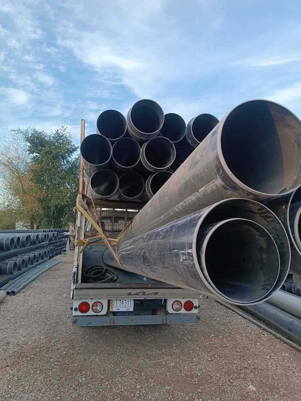 ♦️♦️يعلن مكتب ومعمل الرافدين وصول شحنه جديده من انابيب (البلاستك upvc عاليه الجوده للابار الارتوازيه والدفع والتغليف 4 انج و6 انج و8 أنج و10 انج و12 أنج ضغط 6 بار وضغط 10 بار وانابيب ازبست الجي ار بي Grp فايبر كلاس للتغليف والقناطر والعبارات ) وانابيب الدكاتيل السعودي والصيني المنشأ K9 ..C30 كافه الاحجام والقياسات للطلب والاستفسار
 الاتصال على الرقم*********** واتساب
المكان بابل ويوجد توصيل الى كافه المحافظات
