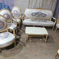 صالون تحفة • خشب زان أبيض • قماش هايبر بوكيهات