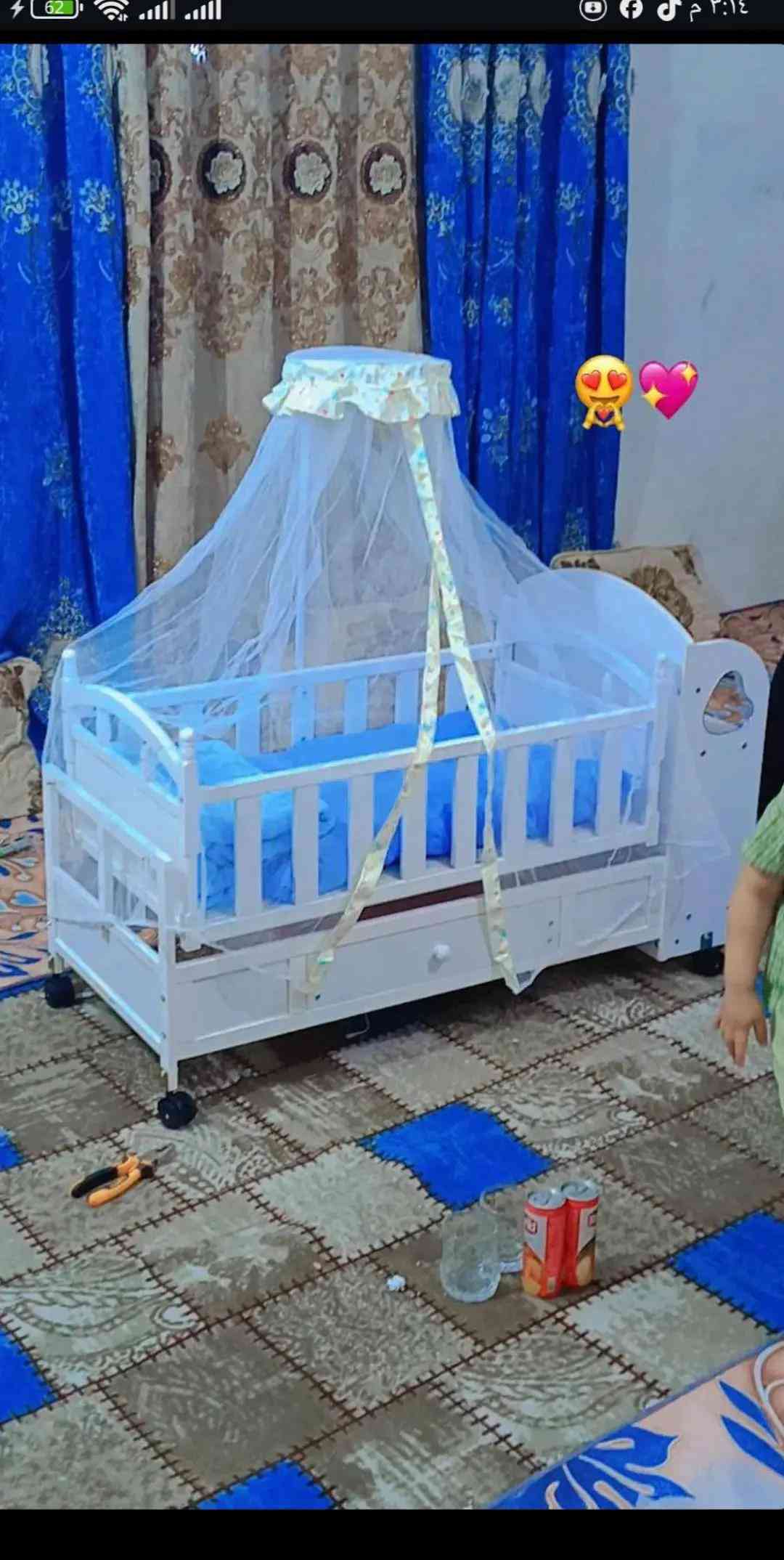 اهلا وسهلا بكم زبائننا  كاروك. 80 الف مع تول و ستاند هديه  كاروك هزاز وثابت  من حديث ولادة إلى سنة ونصف  الطول الكلي 120 عرض 50  يحتوي على تول و ستاند  دوشك مالته سعره10  يوجد توصيل لجميع المحافظات بغداد خمسة محافظات ثمانيه  للاستفسار يرجى مراسله واتساب ***********#
