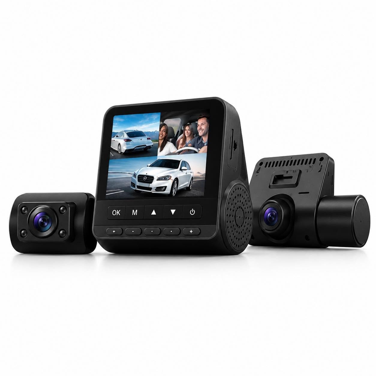 السعر35000مع التوصيل 

للحجز اترك عنوانك ورقم الهاتف بالتعليقات 

كاميرا سيارة DVR ثلاثية العدسات Full HD 1080P

راقب الطريق من أكثر من زاوية مع كاميرا السيارة DVR المزودة بعدسات أمامية وداخلية وخلفية، مناسبة لتسجيل الرحلات والتنقل اليومي بجودة HD.

• تصوير Full HD 1080P مع دعم تسجيل HD

• عدسة واسعة بزاوية 170° لتغطية أكبر للطريق

• تدعم الرؤية الليلية (Night Vision)

• خاصية G-Sensor لحفظ التسجيلات أثناء الطوارئ

• تسجيل حلقي مستمر (Cyclic / Loop Recording)

• تدعم كشف الحركة (Motion Detection)

• شاشة TFT بقياس 2.0 IPS

• تدعم كارت ذاكرة TF حتى 32GB

• نوع المنتج: Video Car DVR / Driving Recorder
• الموديل: M20 / M80 Driving Recorder
• دقة الفيديو: HD / FHD 1080P
• تنسيق الفيديو: AVI / MOV
• تنسيق الصور: JPG / JPEG
• دقة الكاميرا: 5MP
• زاوية العدسة: 170° واسعة
• الشاشة: 2.0 IPS / 2.4 Inch Color Display
• الميكروفون: مدعوم
• الصوت: Built-in Stereo
• التردد: 50Hz / 60Hz
• منفذ الطاقة: USB 5V 1.5A
• البطارية: Built-in 180mAh / Battery 3.7V
• استهلاك الطاقة: USB 5V ≤ 2.5W
• الذاكرة: TF Card حتى 32GB
• اللغات المدعومة: العربية + عدة لغات أخرى
• حرارة التشغيل: من -20° إلى +60°

محتويات العلبة
• كاميرا سيارة DVR
• دليل الاستخدام
• كيبل USB
• قاعدة/ملحقات التثبيت


**إذا كنت صاحب هذا الإعلان وتريد حذفه لأي سبب، رجاءا أرسل رسالة إلى الدعم الفني**