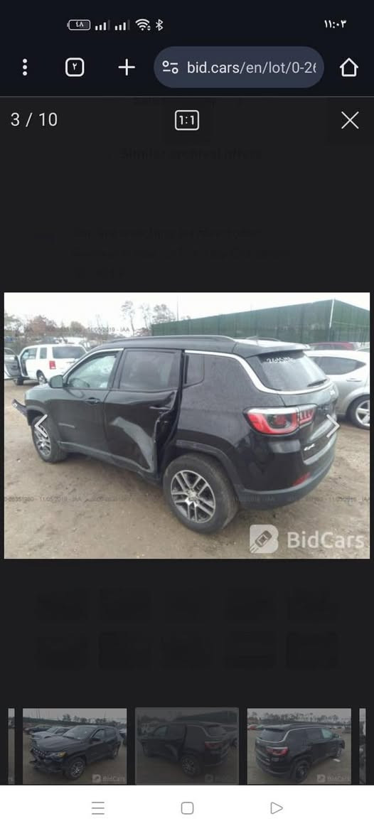 السلام عليكم للبيع فقط جيب كومباس موديل 2018 جديدة جدا ضرر باب من امريكا والدعامية الأمامية هم شوية من جوة السيارة بيه كم بارد صغير ماشية 149 الف كيلو تقربيا 93الف ميل السعر 115  بيه مجال كلش قليل رقم ديالى تحويل مباشر  كلشي واضح حتى السونار عوزه بس بوليش صبغه طافي ***********
