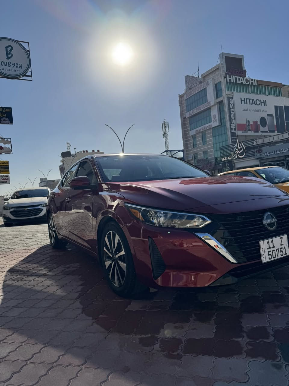 نيسان سنترا ( بالچيس ) لون مميز وكلش جديده وبدون نقص 
فول مواصفات موديل 2024 فئة sv بحالة الشركة ماشيه فقط 22 كم رقم بغداد تحويل فوري 
مواصفات 5 كاميرات وحساسات 
مانع تصادم نقاط عمياء وتحديد مسار 
كشنات جلد وداخل لونين يخبل + فتحة سقف
نظام تبريد منفصل وبيها بعد مواصفات متخلص
ضربتها بسيطه موضحه اخر صوره فقط بابين عكس السائق مبدلات 
بچم وصندوق كبس الشركة 
سعرها مناسب وبي مجال بسيط 164$
للاستفسار الاتصال ***********
