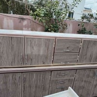 كاونترالمنيوم 3قطع الطول مترين اونص  السنك مرمر مستعمل شي قليل السعر 3...