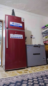 للبيع ( ثلاجة + مجمده) نوع الثلاجة كري ( GREE)                        ...