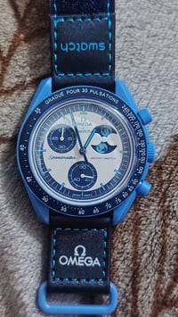 ساعة اوميكا-سووج Super Blue) نسخة درجة أولى) كانها اصلية الموديل: Miss...