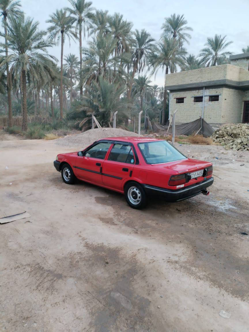 أعيد النشر بسبب الوعود الكاذبه
كورلا ١٩٩٠ كابريتر 
مكينه حاويه كير حداديه خير من الله 
السياره بيها مكانات صبغ 
أبيع صبغ عام بدون ضربه
تخم تاير جديد حداديه نضيفه كهربائياتها كله بلاديه وشغاله 
السعر ٥٣ وبيها مجال 
رقم بغداد بسمي تحويل ثاني يوم هزه جديده 
مكان السياره كربلاء الحسينيه 
رقم ***********
