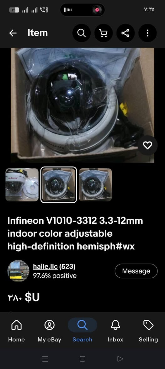 سعرها كلش غالي بالموقع   يم اعلى سعر والرزق على الله 
~~~~~~~~~~~~~~~~~~~~~~~~~

كاميرا مراقبة من نوع Infinova V6822-TA Series Fixed Minidome. 
الدقة والتقنية: توفر الكاميرا دقة تصل إلى 2 ميجابكسل (1920x1080) مع تقنية تصوير عالي الديناميكية (WDR). 
الرؤية الليلية: مجهزة بإضاءة تحت حمراء (IR) ذكية تصل إلى 20 مترًا، وتعمل في ظروف الإضاءة المنخفضة.


**إذا كنت صاحب هذا الإعلان وتريد حذفه لأي سبب، رجاءا أرسل رسالة إلى الدعم الفني**