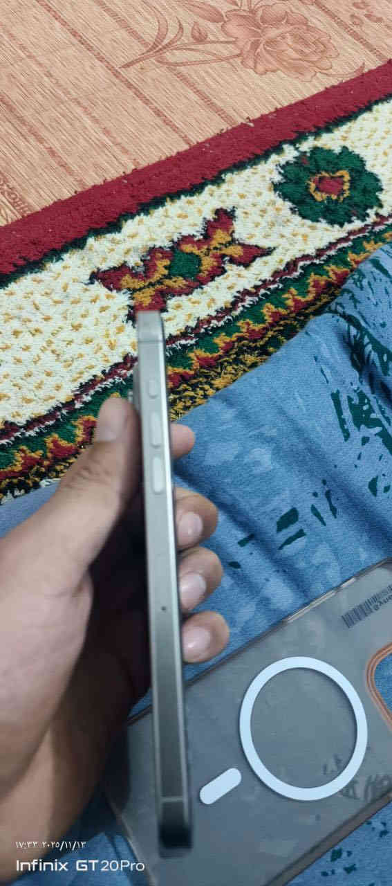 السلام عليكم 
ايفون 15 برو ماكس ممفتوح بطاريه 88 كارتونه موجوده تايتنيوم 
الجهاز كلش نضيف استعمال قليل 

العنوان بغداد ساحه عدن 

للاستفسار خاص او اتصال 

***********
