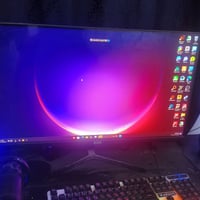 Pc شاشه 185 هرتز مع ميز كيمنك سماعات دي جي كيبورد وموس عادي مواصفات  ك...