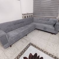 كنب ١٠ مقاعد • خشب چام روسي • قماش شامو تركي