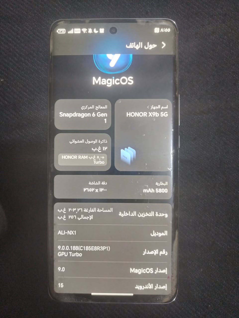 السلام علیکم جهاز هونر HONOR X9b 5G نضافته % بعده بلزكة الشر که کامل هوا وملحقاته السعر 250 وبي مجال مکاني بغداد العبيدي ***********
