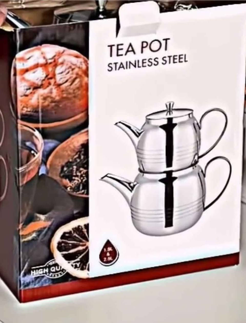 القوري الثنائي ستانلس ستيل وزن ثقيل وجودة واضحة من أول لمسة.
سعة كبيرة تكفي العائلة والضيوف بكل راحة.
يحافظ على حرارة الشاي لفترة أطول.
تصميم أنيق يلمع بمطبخك ✨
لا تفوت فرصة اقتنائه اليوم!
يتوفر خدمة توصيل لكل المحافظات 🚙 بغداد, العراق


**إذا كنت صاحب هذا الإعلان وتريد حذفه لأي سبب، رجاءا أرسل رسالة إلى الدعم الفني**