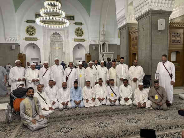 على بركة الله تعالى نعلن ❇️  ❇️عن بداء الحجز من الان     
                   عن رحلة القادمة عمره شهر رجب الاصب
                   بالنقد وبالتقسيط المريح
                      ♦️♦️سارع بالحجز ♦️♦️
                           🔺تاريخ الرحلة🔺                   
               🔵البر2025/12/19
                 الجو 2025/12/20
على بركة الله
تعلن شركة الرسول الاعظم للحج والعمرة 
عن فتح باب الحجز لعمرة  شهر رجب   
 يرافق الرحلة
المتعهد الحاج قاسم كريم عويجيل 
1️⃣ بر🔺
 …..ارشاد ديني معتمد   
برامجنا مميزة جداً شامل جميع الخدمات 
🛑 ثلاث وجبات طعام بوفيه مفتوح  
🛑 النقل البري من مقر الشركة والى المدينة المنورة
 بباصات حديثه vip
🛑مبيت في مزارع حائل 
❇️بفضل الله وبحمدمه
نتميز بجميع الخدمات ✳️من ✳️ الارشاد الديني 
🏢والفنادق المميزة 🥗 الطعام  مميزة
❇️نتميز بوجود كادر متخصص باعمال المعتمرين
من امور دينية وارشادية وسياحية
❇️تتضمن الرحلة
1️⃣زيارة الرسول الاعظم
2️⃣زيارة البقيع
3️⃣زيارة الاماكن الدينية في المدينة
4️⃣زيارة الاماكن التاريخية في المدينة
5@إشارة العمرة بشكل صحيح
6️⃣زيارة الاماكن الدينية في مكه
7️⃣زيارة الاماكن التاريخية في مكة
8️⃣زيارة جبل عرفات ومنى
9️⃣زيارة قبرة السيدة خديجه وزيارة عم الرسول ابو طالب
🔟جولات في المولات من اجل التسوق
♦️
♦️
للحجز والاتسفسار اتصال على الارقام التالية  
***********__*********** الحاج قاسم 
📞***********__*********** الحاج احمد 
او مراجعة مقر شركة الكائن 
واسط _قضاء العزيزية_قضاء العزيزية__شارع الخليج مقابل الطابو القديم
@إشارة
