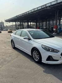 هونداي سوناتا ابيض موديل 2018 مكينة 2400 وارد أمريكي ماشية 90200 ميل ح...